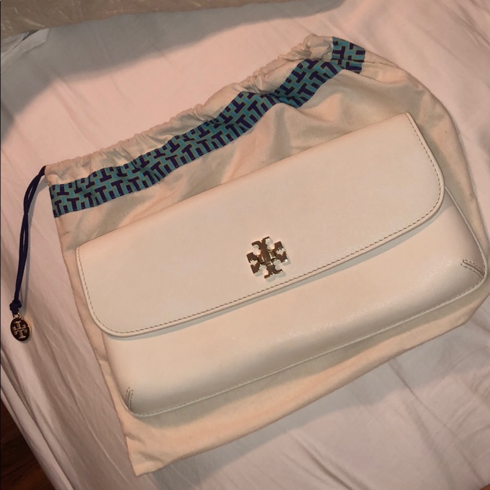 Tory Burch White Clutch